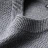 Dibinze Men's Plus Size Round Neck Cashmere Blend Sweater