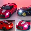 Modelli di auto GTR R34 in scala 1/32, veicoli di simulazione pressofusi in metallo in lega con suoni e luci Tirare indietro regali giocattolo da corsa per bambini Modello in scala di auto