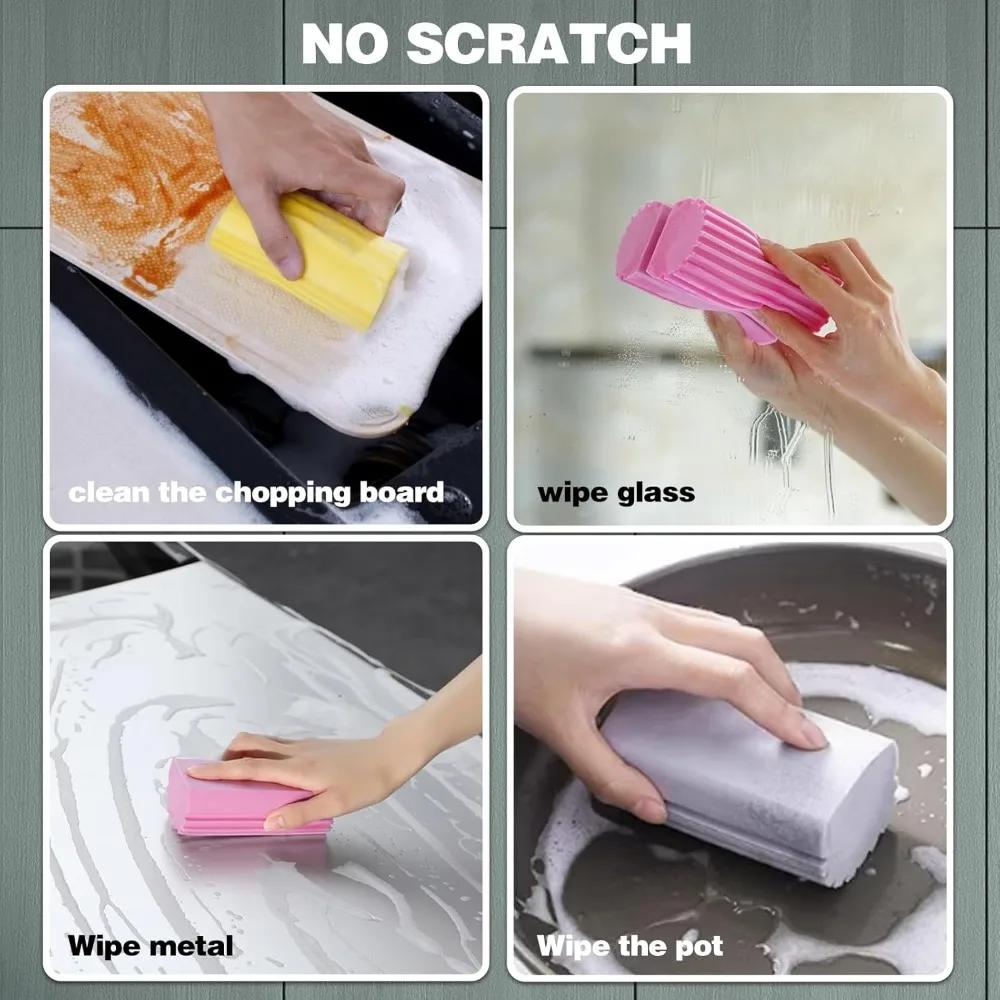 Car Damp Clean Duster Sponges Reusable Eraser Brush Blinds Kitchen Window Sponge Duster Cleaning Tools Auto Accessories