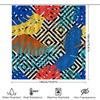 Modern Shower Curtain With Monstera Plant Print Bold Colors For Bathroom Decor Unique Wall Hanging Home Dcor Accessories