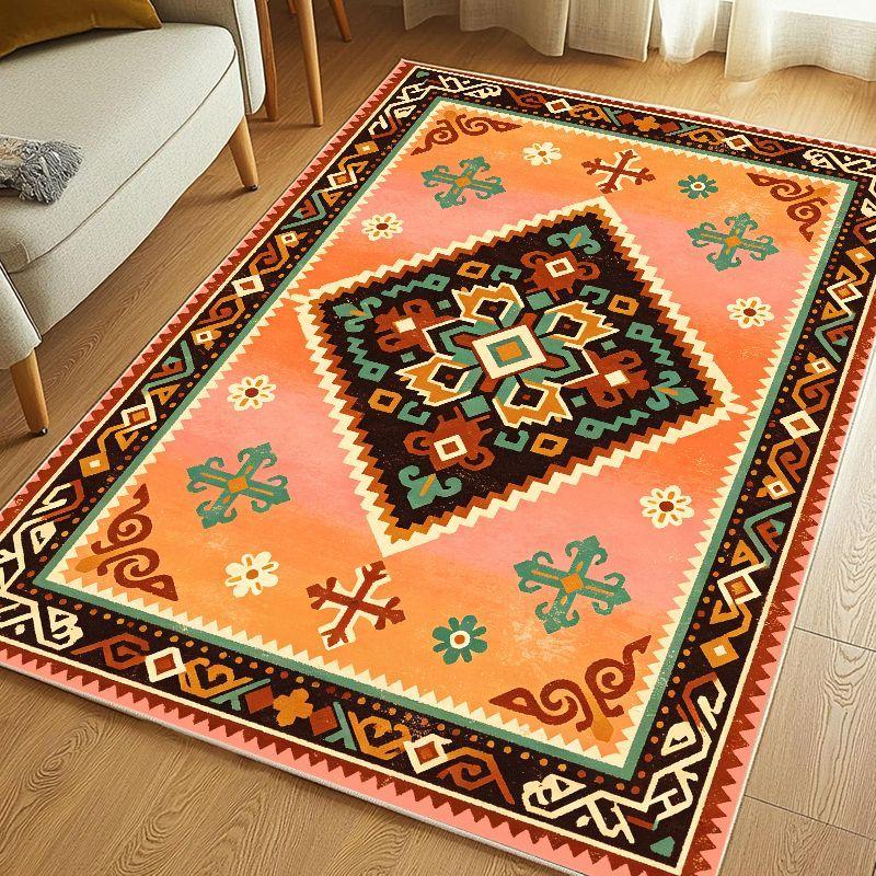 Southwest Aztec Tribe Geometric Carpet Soft Anti Slip Washable Floor Mat Living Room Bedroom Study Ethnic Style Home Decor