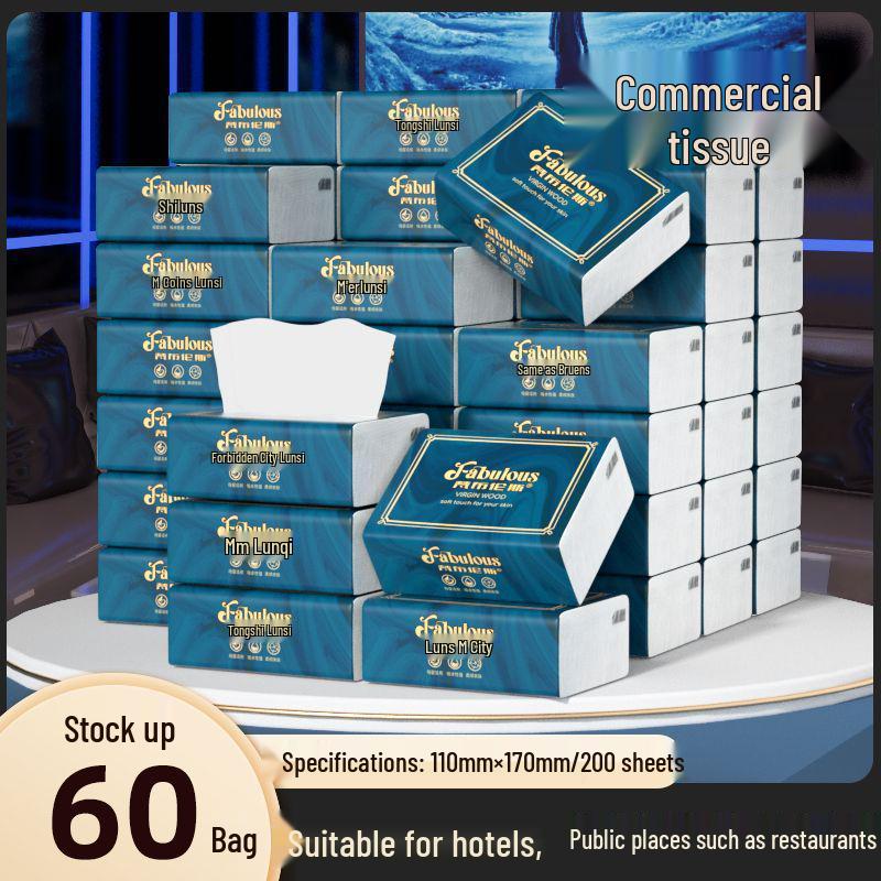 Economical Paper Towels & Napkins for Hotels, Restaurants, and KTV - Small Pack, Bulk Case