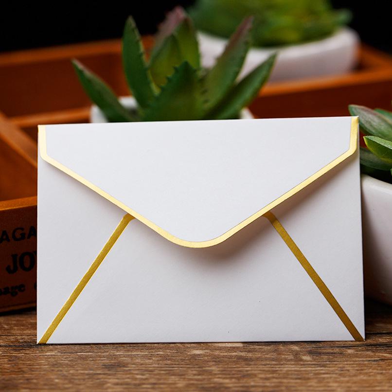 VIP Mini Greeting Card Envelope 10×7.5cm - Western Style with Hot Stamping