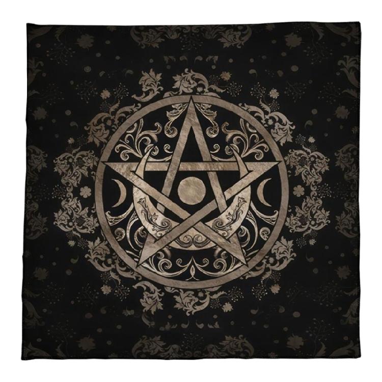 Pentagrams Pattern Tarot Card Tablecloth Altars Cloth Divinations Tapestry