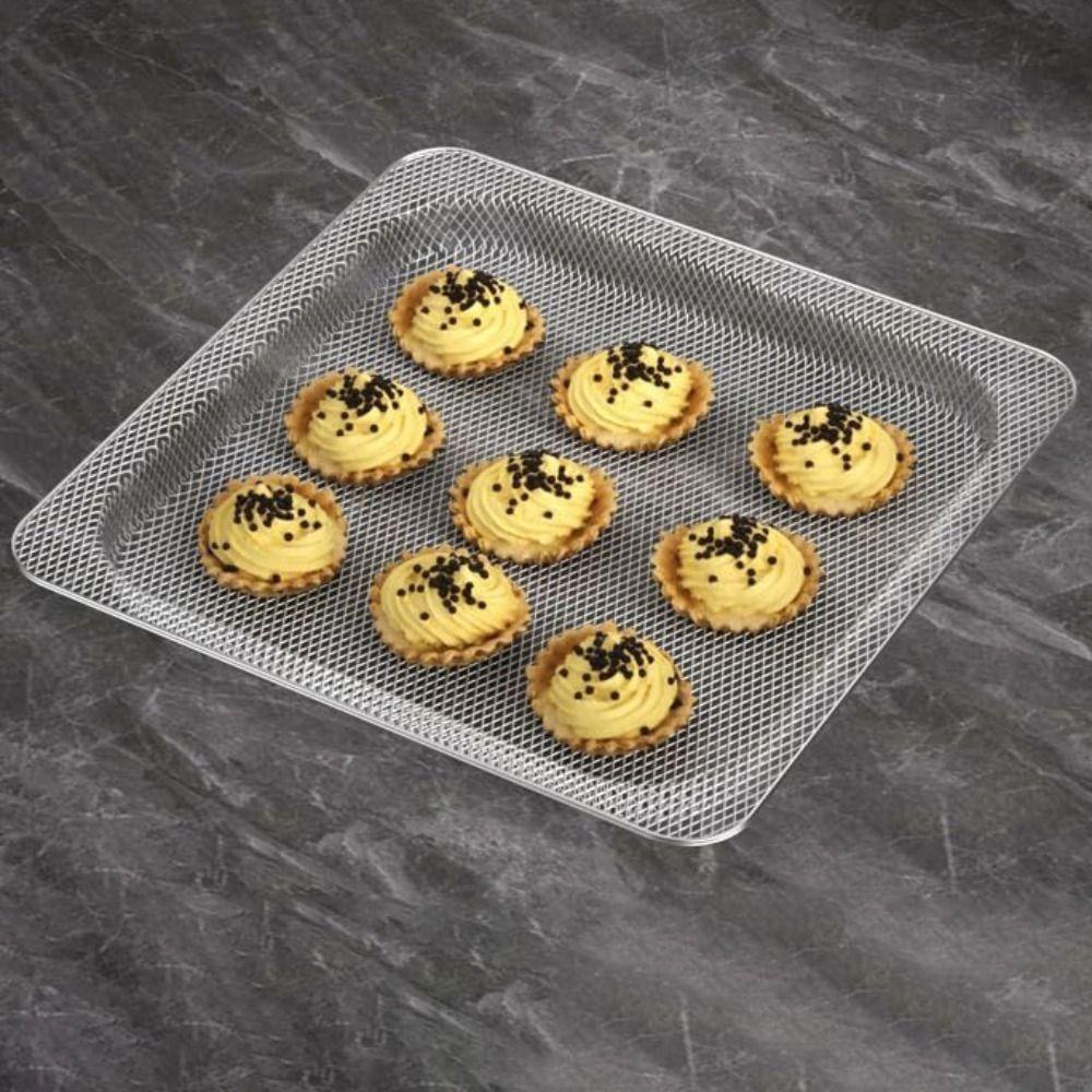 Stainless Steel Air Fryer Grill Tray Square Oven Baking Basket Home