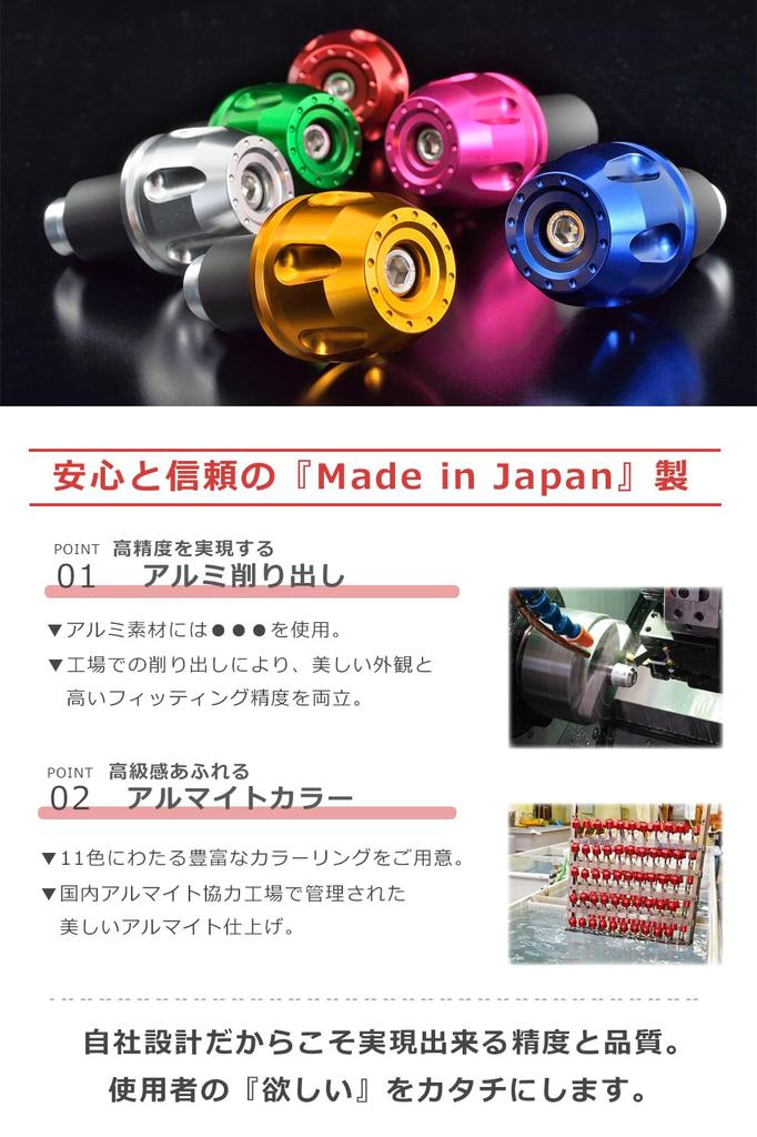 POSH FAITH Motorcycle Supplies Handlebar End Revolver End Honda / Suzuki Genuine Handle M6