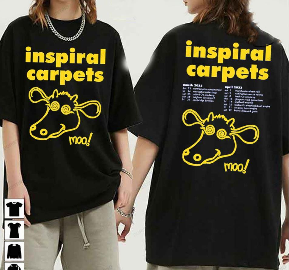 Vintage 2023 Moo Inspiral Carpets Tour Tshirt size S5XL Unisex T-Shirt M