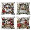 Jesus 11CT DIY Stamped Cross Stitch Pillow Kit 45x45cm with Zipper Pillow Case Needlepoint Kit for Adults Beginners Home Decor