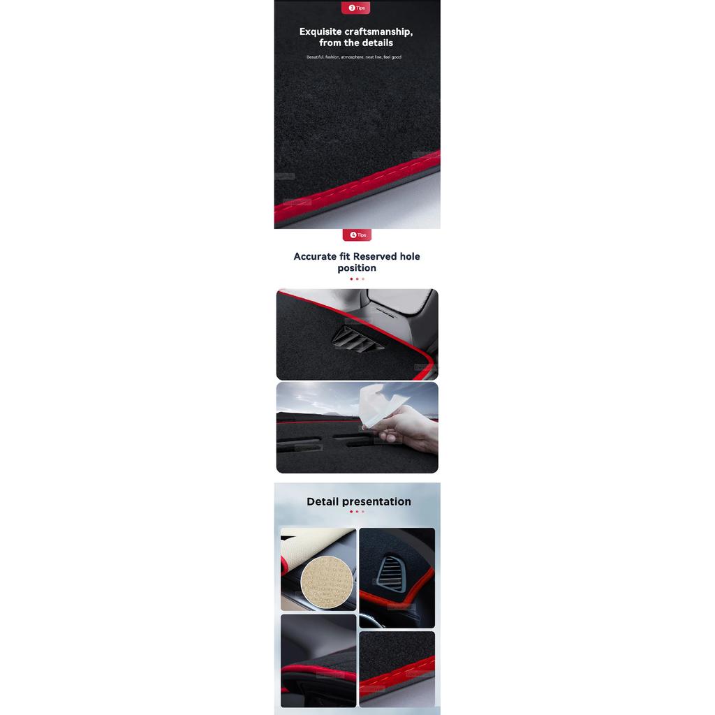 Dashboard Cover Mat Protective Pad  For CHERY TIGGO 7 Pro 2025 Car Accessories Dash Board Sunshade Carpet Anti-UV Dashmat