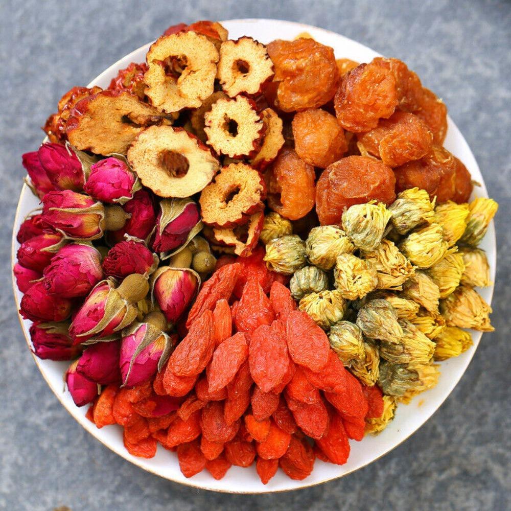 120g Organic Five Treasure Herbal Tea Goji Date Rose Chrysanthemum