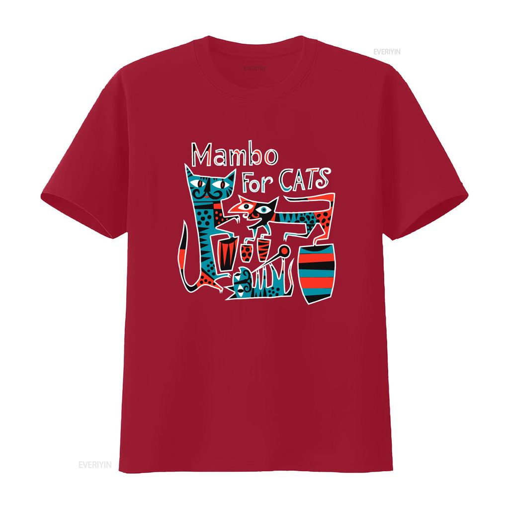 Vintage Mambo For Cats T shirt black Size S M L XL XL vintage Washed Top For Everyday Wear designer clothes graphic fashion