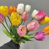 High-End Realistic Tulip Simulation Flower Hand-Held Design Flower Arrangement Faux Tulip Flower Parrot Tulip Lifelike Tulip