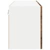 Porto Wall Mounted Glass Cabinet Reclaimed Wood Look 80 X 31 X 40 Cm Engineered Wood