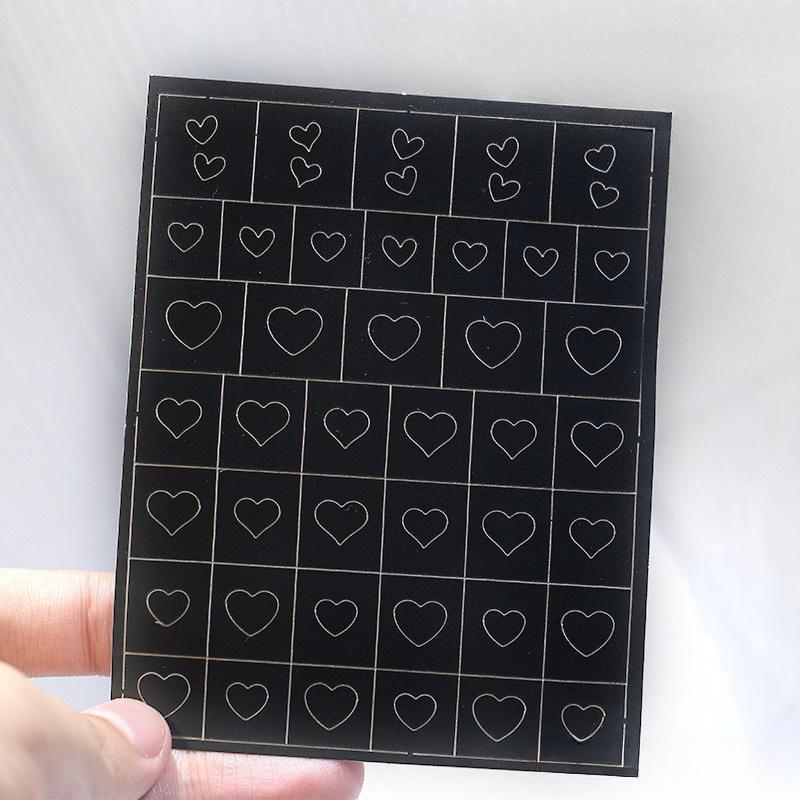 1Pc Hollow Inkjet Sticker Butterfly Star Love Star Airbrush Template Small Pattern Nail Sticker