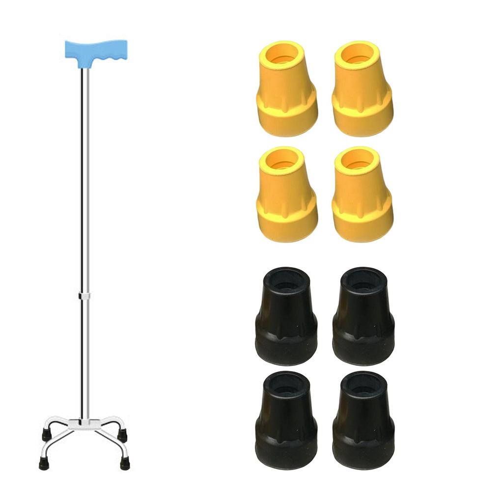4 Pieces 7/8inch Rubber Cane Tips AntiSlip Base Replacement Professional for Uneven or Loose Ground Wear Resistant Thick