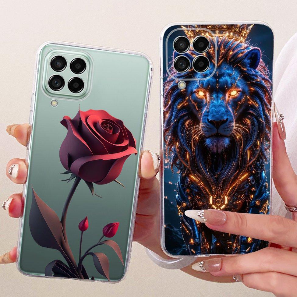 Clear For Samsung M53 5G Case Luxury Fashion Butterfly Funny Cute Painted Cover For Samsung Galaxy M53 5G SM-M536B Casing