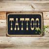 Vintage Metal Tattoo Sign 20x30cm Retro Wall Decor Home Interior