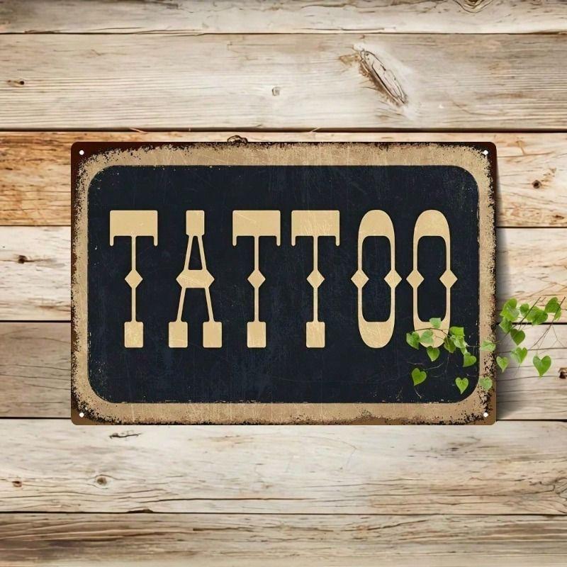 Vintage Metal Tattoo Sign 20x30cm Retro Wall Decor Home Interior