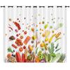 Curtains, Vegetables, Red Peppers, Digital Printing, Blackout Curtains, European And American Sizes, No Punching