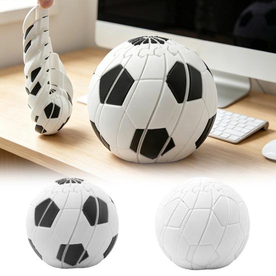 Fidget Soccer 3D Printed Spiral Fidget Toy Smooth Rotating Stress Relief Decompression Ball Anti-anxiety Hand Spinner