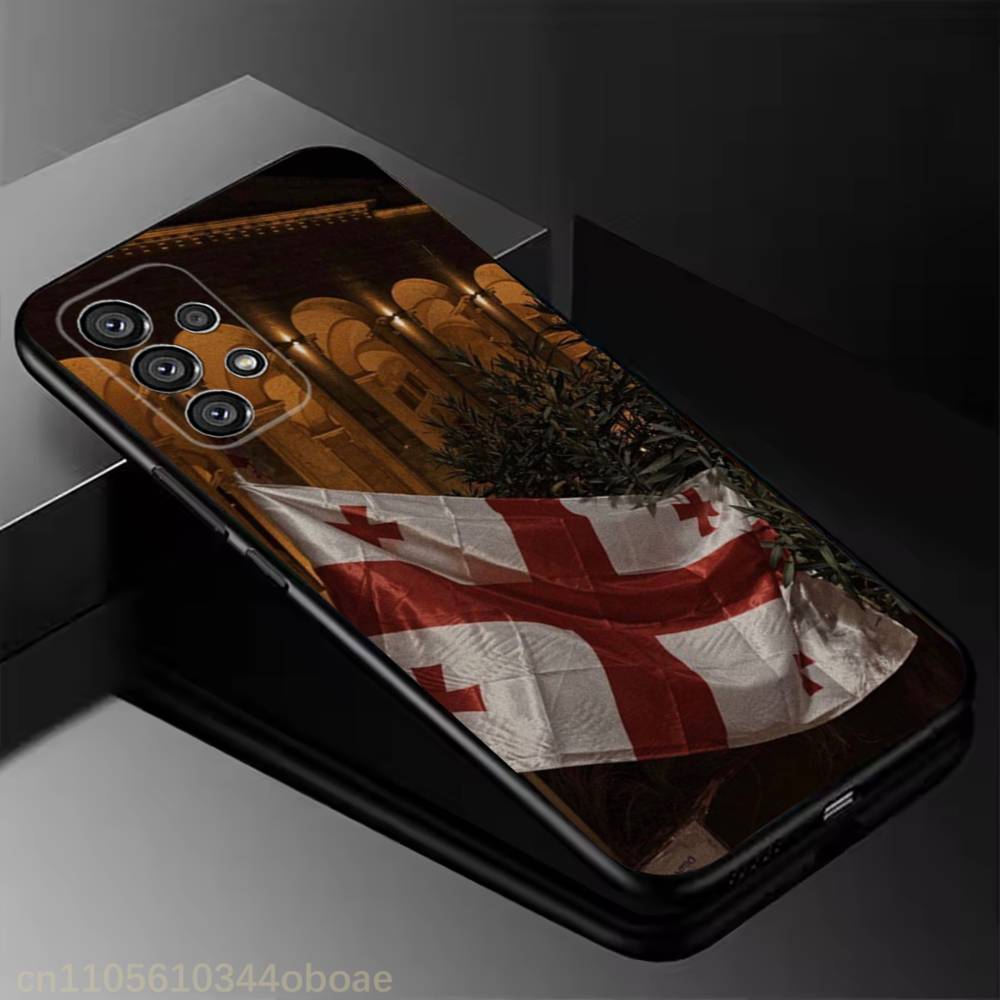 Georgien Fahne Handyhülle für Samsung Galaxy A20,21s,22,31,32,52,71,80,A91,5G Buntes Cover Smartphone Hübsch