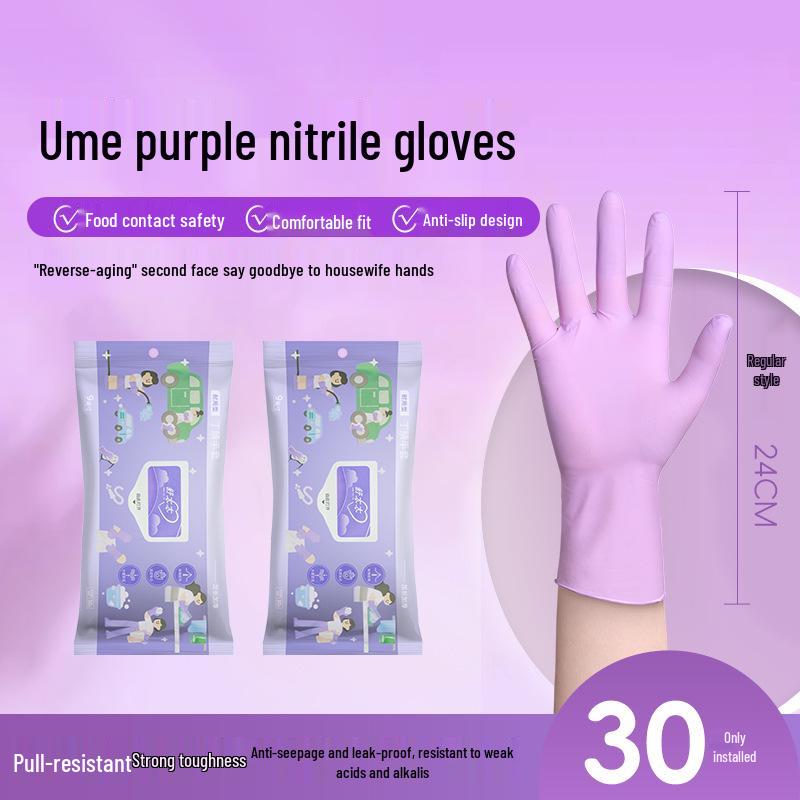 PVC Composite Nitrile Gloves: Waterproof, Disposable, Protective for Cleaning, Catering, Baking
