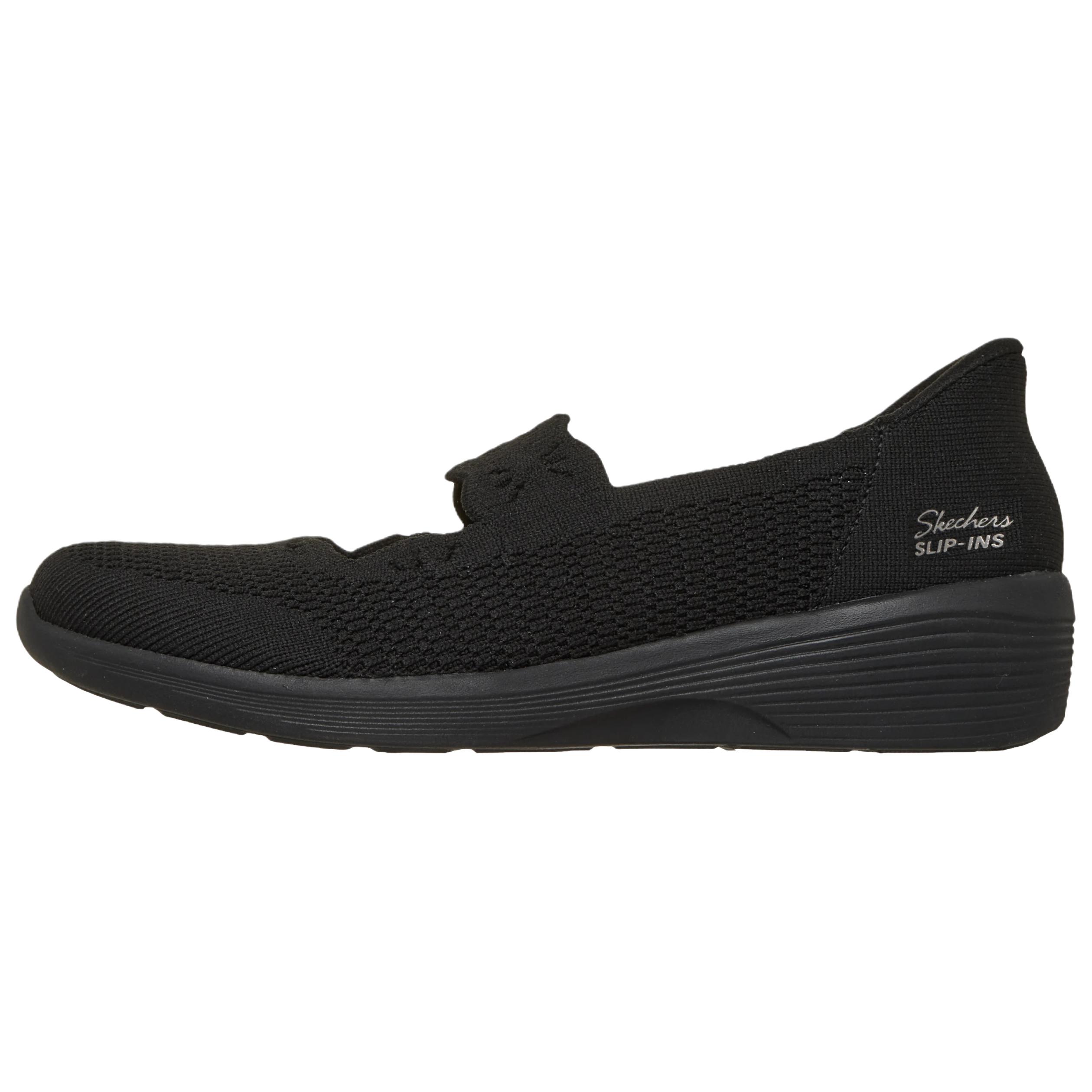 Skechers Hands Free Slip Ins Ariya Satoru Gleam Удобные Универсальные Туфли Мэри Джейн Женская обувь Черный 159405 BBK 35.5