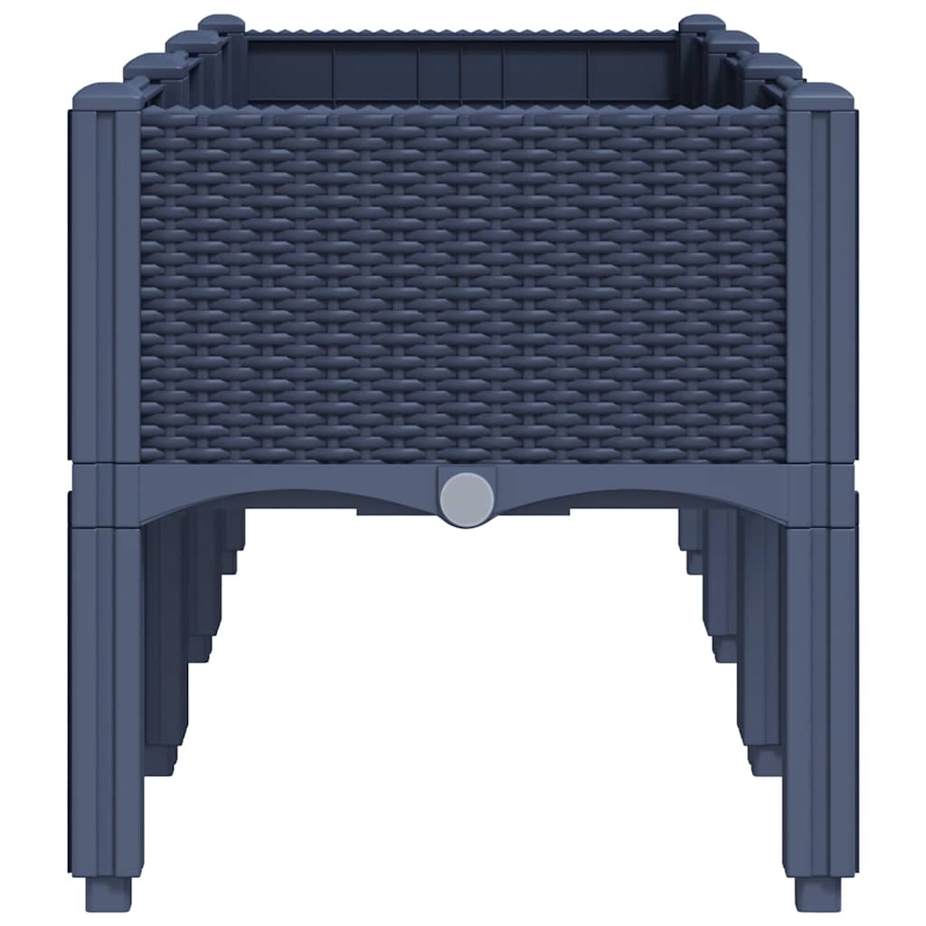 Planter with Legs Blue Grey 120 x 40 x 42 cm PP