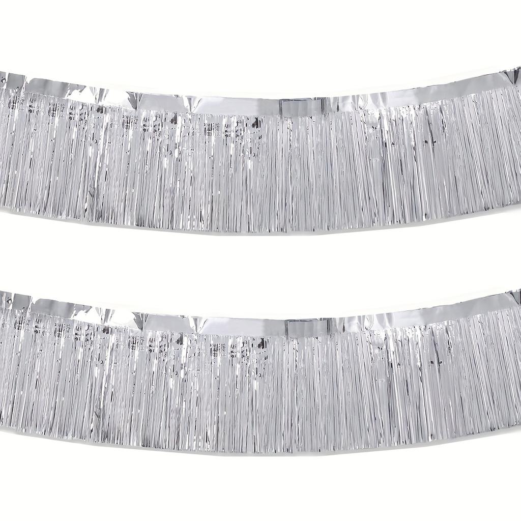 2Pcs 3m Of Metallic Foil Fringe for Party Decorations And Table Skirts For Wedding Birthday Christmas Decoration Home Decor