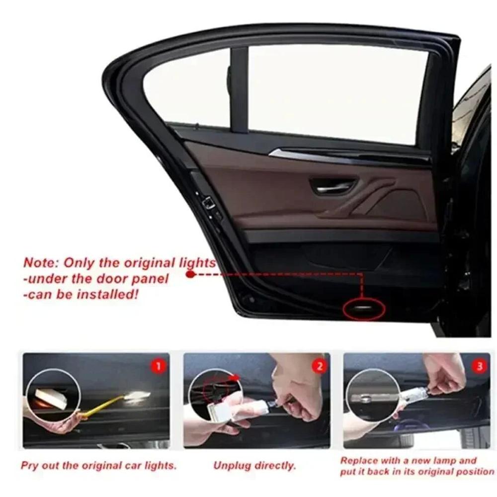 2PCS-LED Car Door logo Projector Lamps Welcome Light For Mini BMW M E90 E60 F18 E46 F30 F20 M2 M5 M3 E87 M4 X3 X5 X1 Accessories