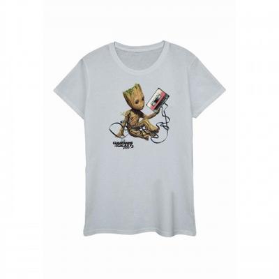 Womens/Ladies Guardians Of The Galaxy Groot Tape Cotton T-Shirt