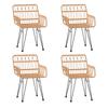 5 Piece Outdoor Dining Set Poly Rattan