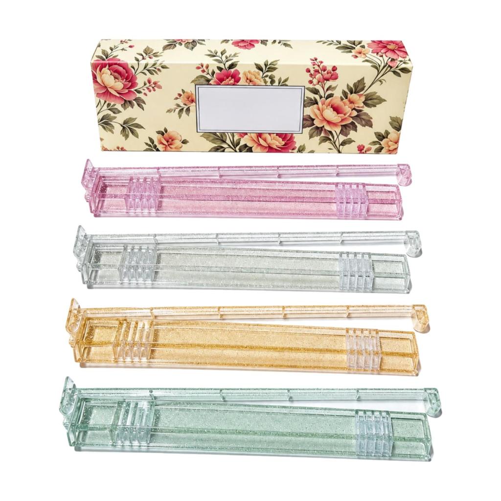 4 Pieces Mahjong Rack with Sliding Tile Positioners Easy to Clean