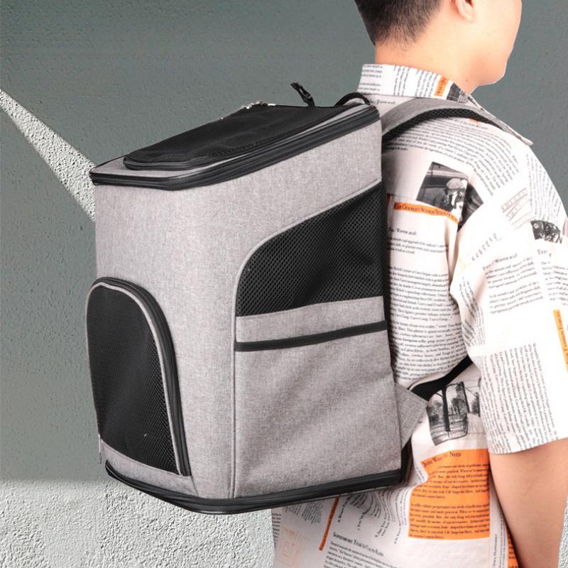 Portable Double‑Shoulder Pet Backpack Breathable Cat Dog Carrier Bag Large Capacity Outdoor Travel Pet Supplies