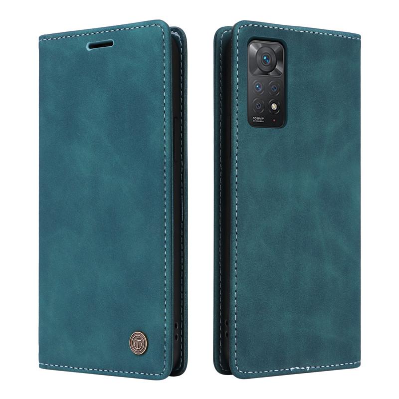 Retro Matte Luxury Flip Wallet Case For Xiaomi Redmi Note11 Note 11S Note 11 Pro 5G Note11S Solid Colors Phone Cover Protect Bag