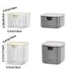 Transparent Desktop Trash Can Plastic Sundries Paper Basket Light Luxury Desk Storage Box  for Home