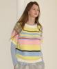 RONRON Multi Stripe Short Sleeve Knit Soft Yellow