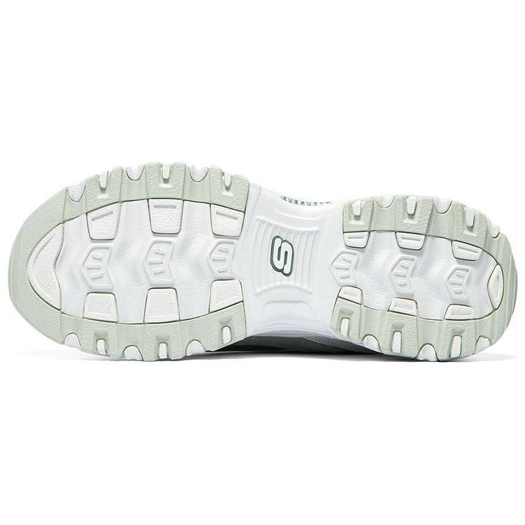 Skechers DLites 1.0 Panda Shoes Milk Tea Bear Mint Milk Jelly Comfortable Retro Thick Sole Increased Height Low Top Dad Shoes 896276-WMNT