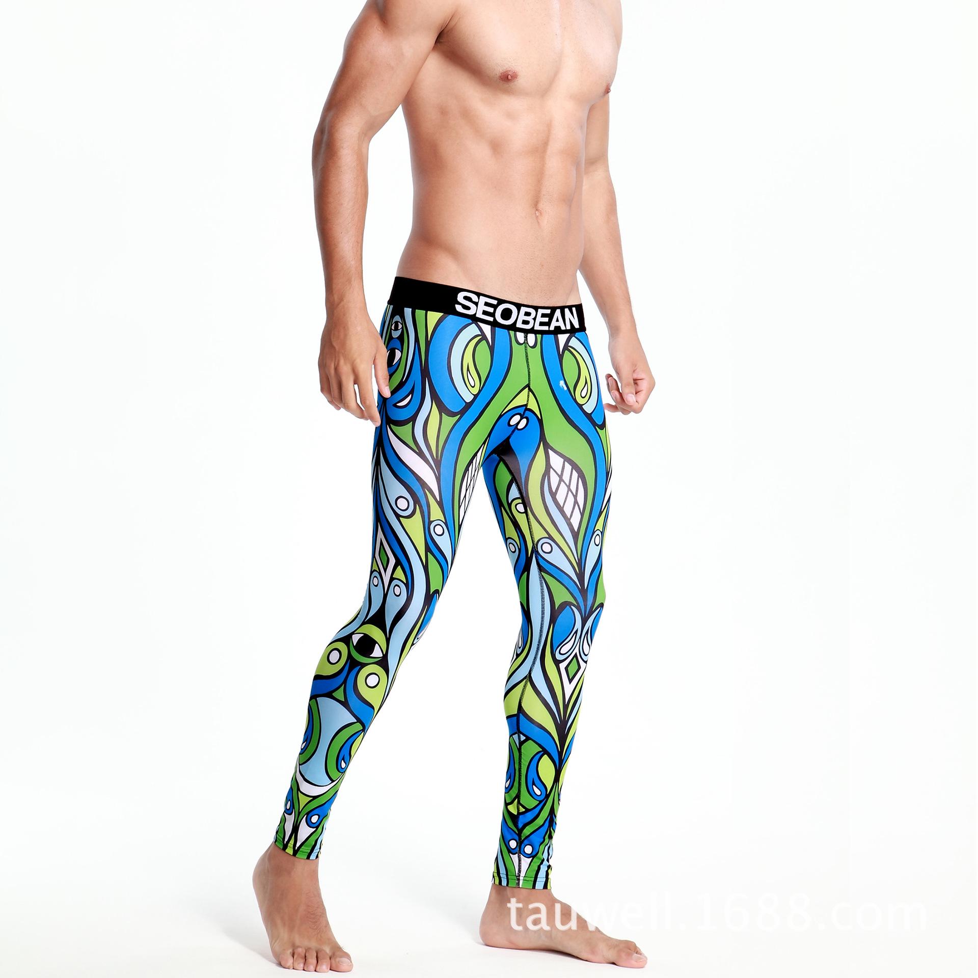 

Мужские модные осенние длинные подштанники базового слоя Large зелёный