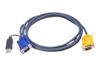 ATEN KVM SPHD (M) To HD15 & USB (M) | Connection Cable | 3m | Black