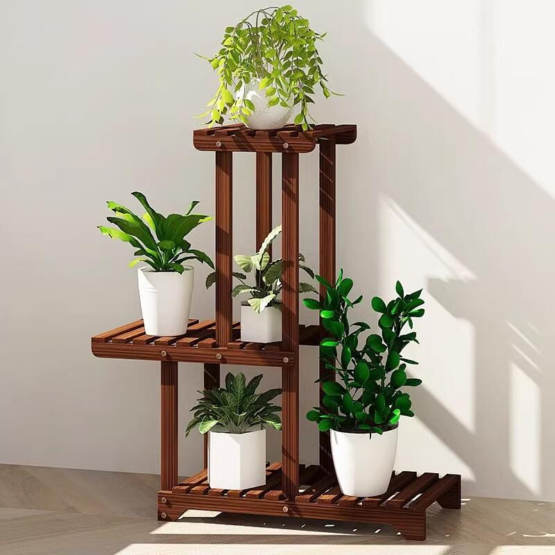 Modern Bamboo Wood Flower Pot Stand