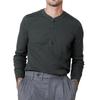 Men's Cotton Solid Color  Long-Sleeve T-Shirt - Casual Base Layer Outdoor Top