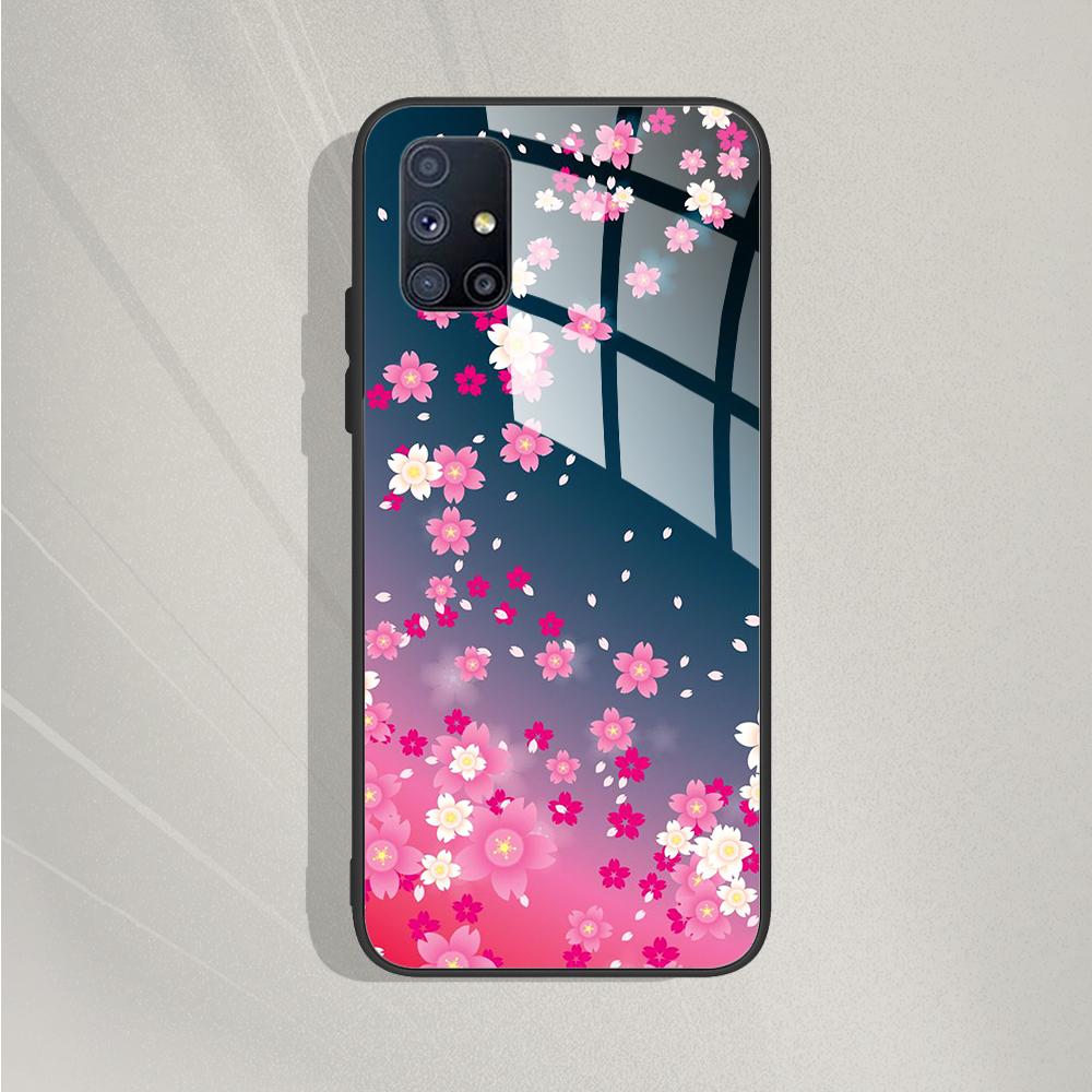 

For Samsung Galaxy M51 Case SM-M515F Cute Cartoon Fundas Tempered Glass Phone Cases For Samsung M51 M 51 Back Cover Coque Bumper Samsung M51