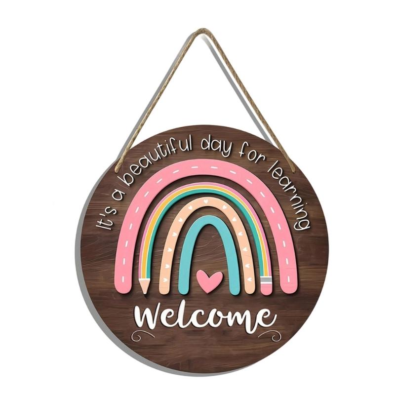 

Personality Classroom Door Sign Welcome Signs for Classroom Door Decorations Back to School Door Hanger Wreath Gift