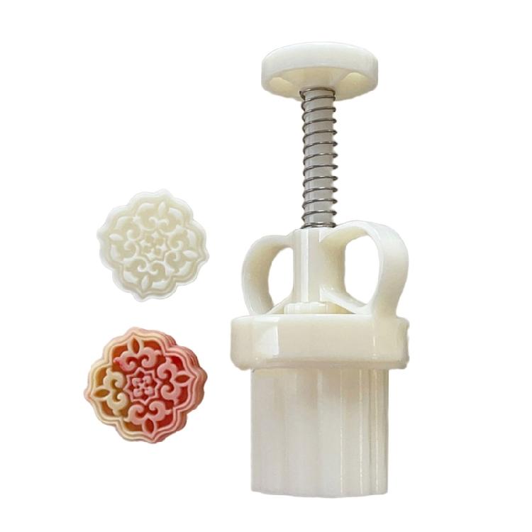 ABS Material Flower Shape Mooncake Press Mooncake Stamp for Festival Celebration 1