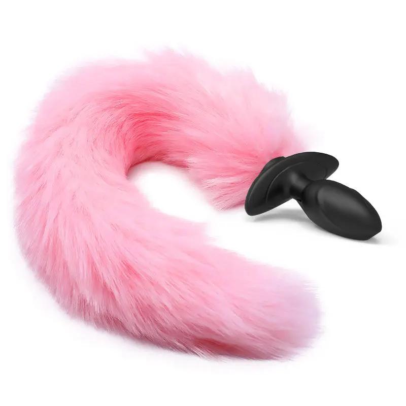 Real Fox Tail Anal Plug Vibrator Cosplay Remote Control Swing Butt Plug Female Masturbator Clitoris Stimulator Sex Toy for Woman