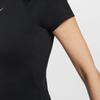 Nike Dri-Fit Γρήγορου Στεγνώματος Μονόχρωμο Λογότυπο Διχτυωτό Εξαεριζόμενο Μπλουζάκι Προπόνησης Γυναικεία Μπλούζες Μαύρο Λευκό FV7843010