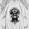Unisexs Dark Anime Printed Round Neck Short Sleeved Tshirt for Summer New Unisexs Oversized Tshirt for Both Unisex and Unisex
