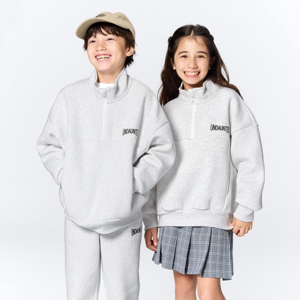 

Gu By Uniqlo Kids унисекс плотный свитер с застежкой-молнией на половину длины 68 BLUE/100cm