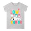 Squishmallows Haut T-shirt Manches Courtes T-shirt Tee Enfants Filles 5-13 Ans Gris